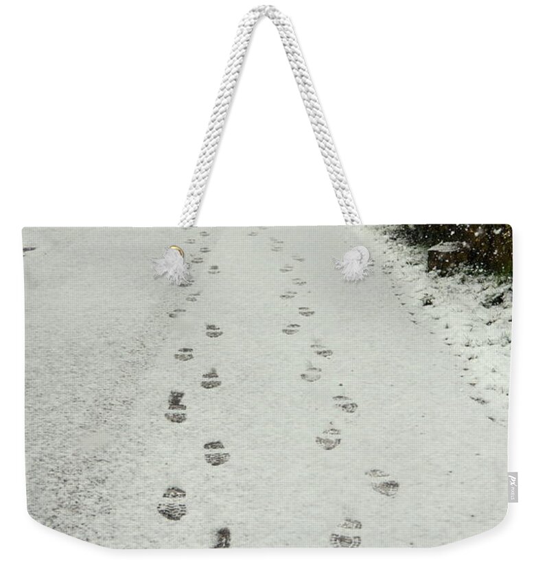 Footsteps Weekender Tote Bag featuring the photograph Footsteps by Andy Thompson
