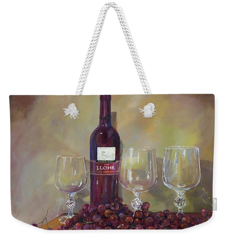 J. Lohr Weekender Tote Bag featuring the painting For Nancy by AnnaJo Vahle