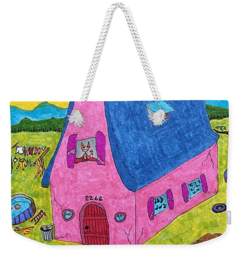 Hagood Weekender Tote Bag featuring the painting For Sell by Lew Hagood