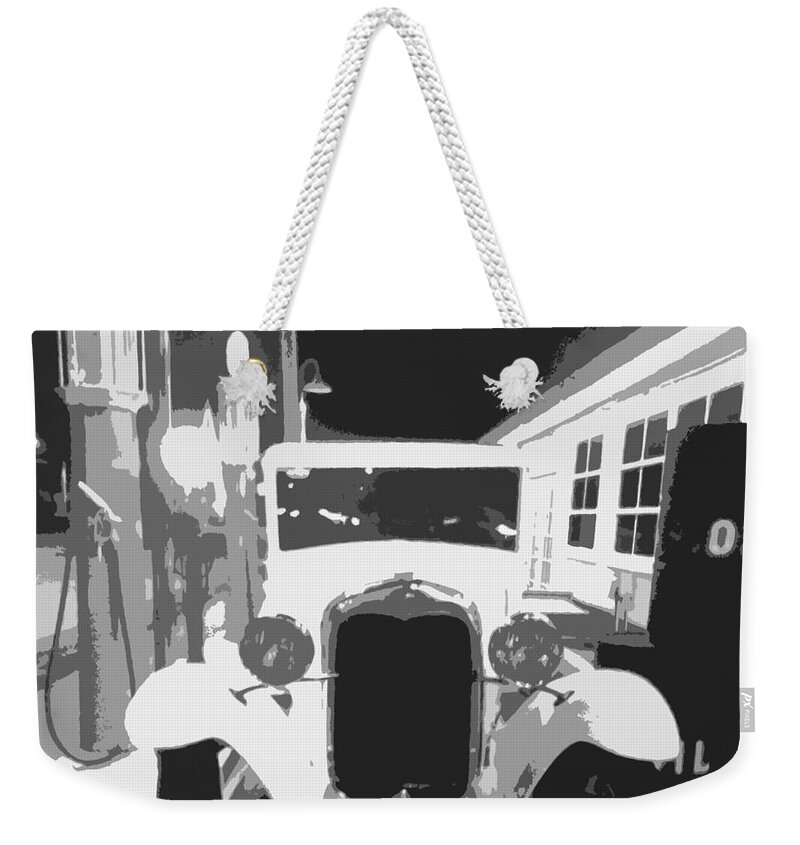 Ford Weekender Tote Bag featuring the photograph Ford By Night by Barbie Corbett-Newmin