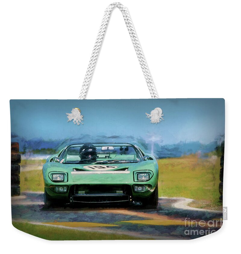 Ford Weekender Tote Bag featuring the photograph Ford GT40 Targa Florio by Stuart Row