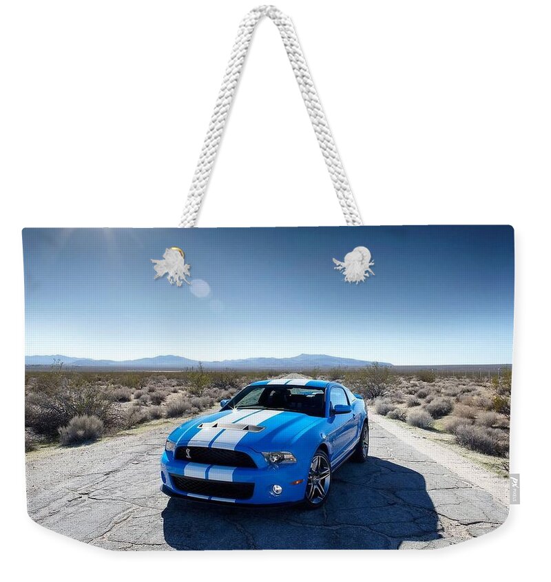 Ford Mustang Weekender Tote Bag featuring the photograph Ford Mustang by Jackie Russo