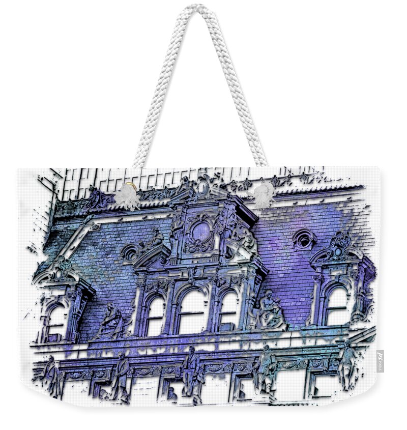 Berry Weekender Tote Bag featuring the photograph Forefathers Berry Blues 3 Dimensional by DiDesigns Graphics