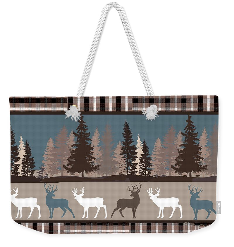 Deer Lodge Weekender Tote Bags