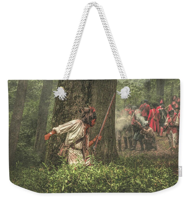 War Weekender Tote Bag featuring the digital art Forest Fight by Randy Steele