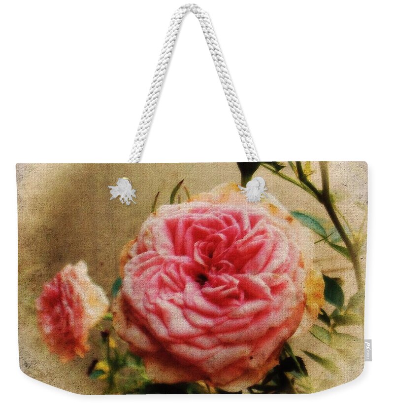 Forever Weekender Tote Bag featuring the digital art Forever Rose copyright Mary Lee Parker by MaryLee Parker