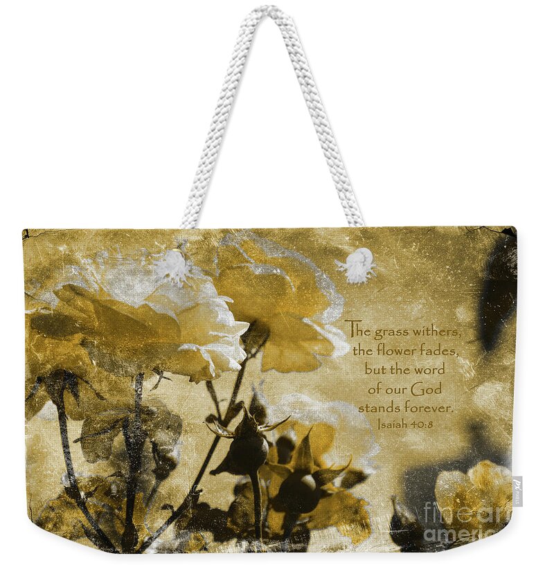 Roses Weekender Tote Bag featuring the digital art Forever Stands by Cheryl Rose
