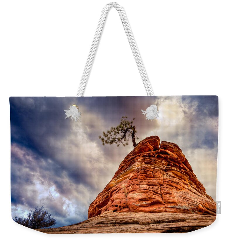  Weekender Tote Bag featuring the photograph Formation at Zion by Rikk Flohr