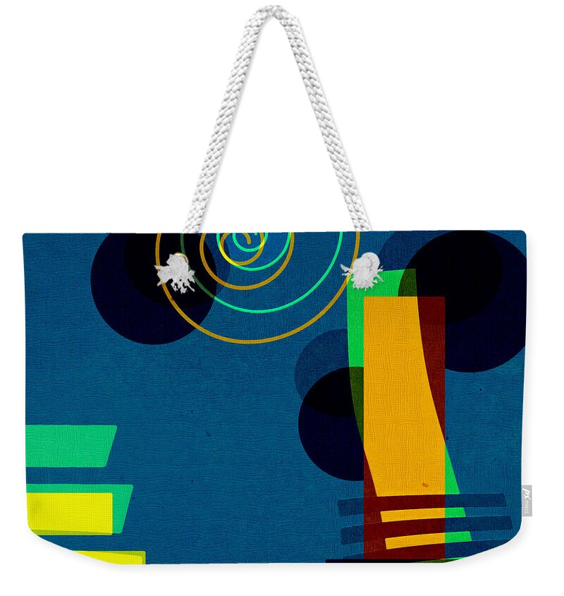 Abstract Weekender Tote Bag featuring the digital art Formes - 03b by Variance Collections