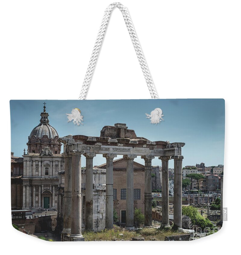 Foro Weekender Tote Bag featuring the photograph Foro Romano, Rome Italy 3 by Perry Rodriguez