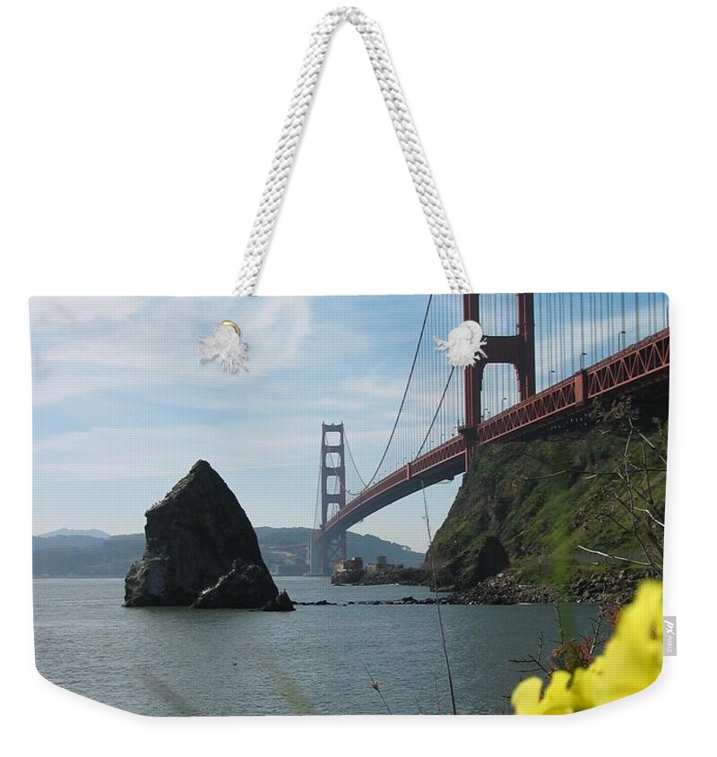 Golden Gate Bridge Weekender Tote Bag featuring the photograph Fort Baker Spring by Jeff Floyd CA
