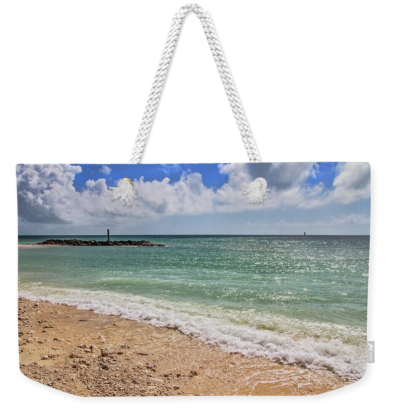 Beach Weekender Tote Bag featuring the photograph Fort Zachary Taylor Historic State Park Beach in Key West by Bob Slitzan