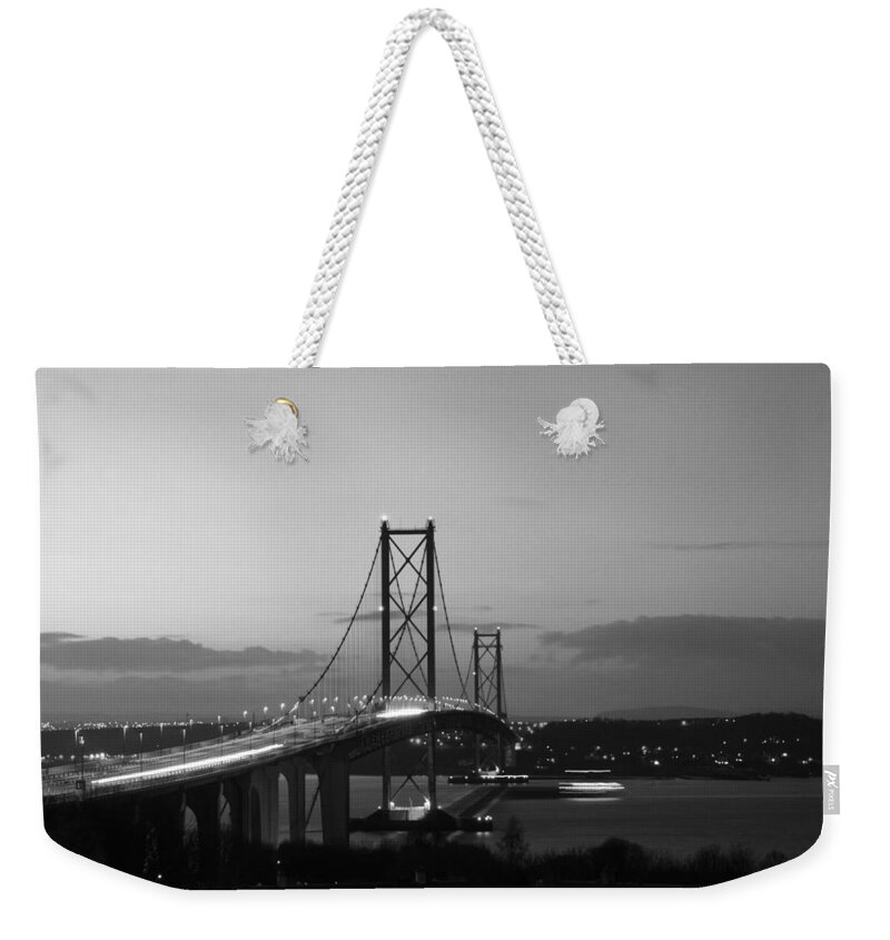 Forth Road Bridge Weekender Tote Bag featuring the photograph Forth Road Bridge by Elena Perelman