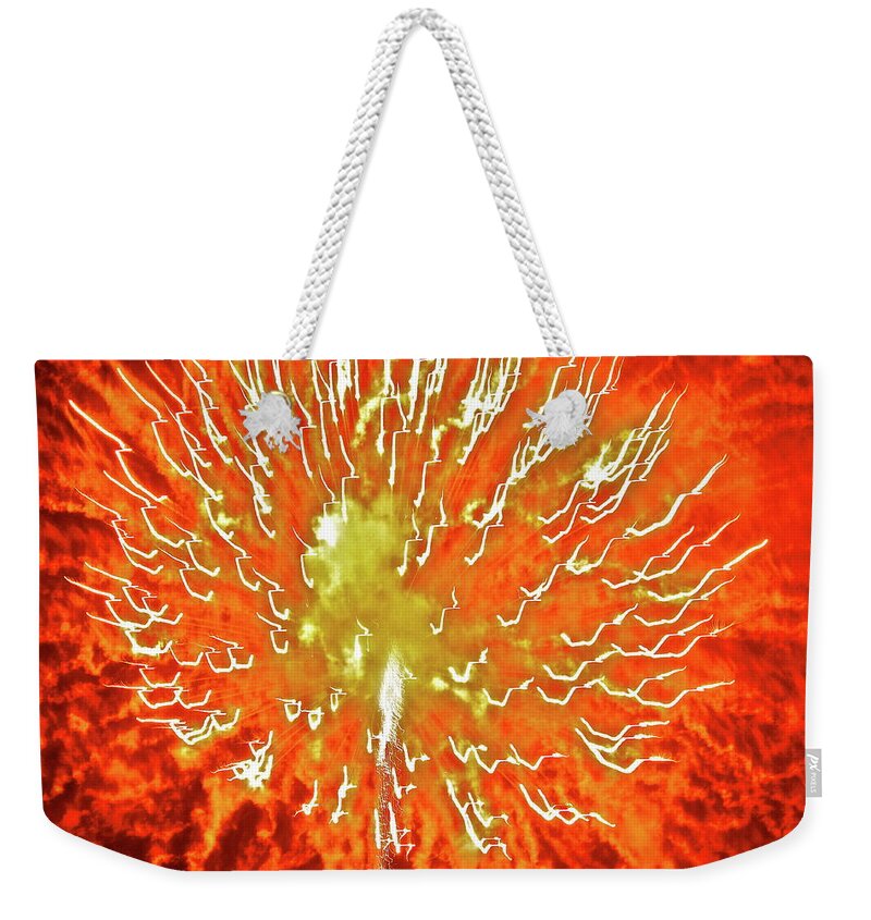 Fire Weekender Tote Bag featuring the photograph Fourth Of July 2 by Diana Hatcher
