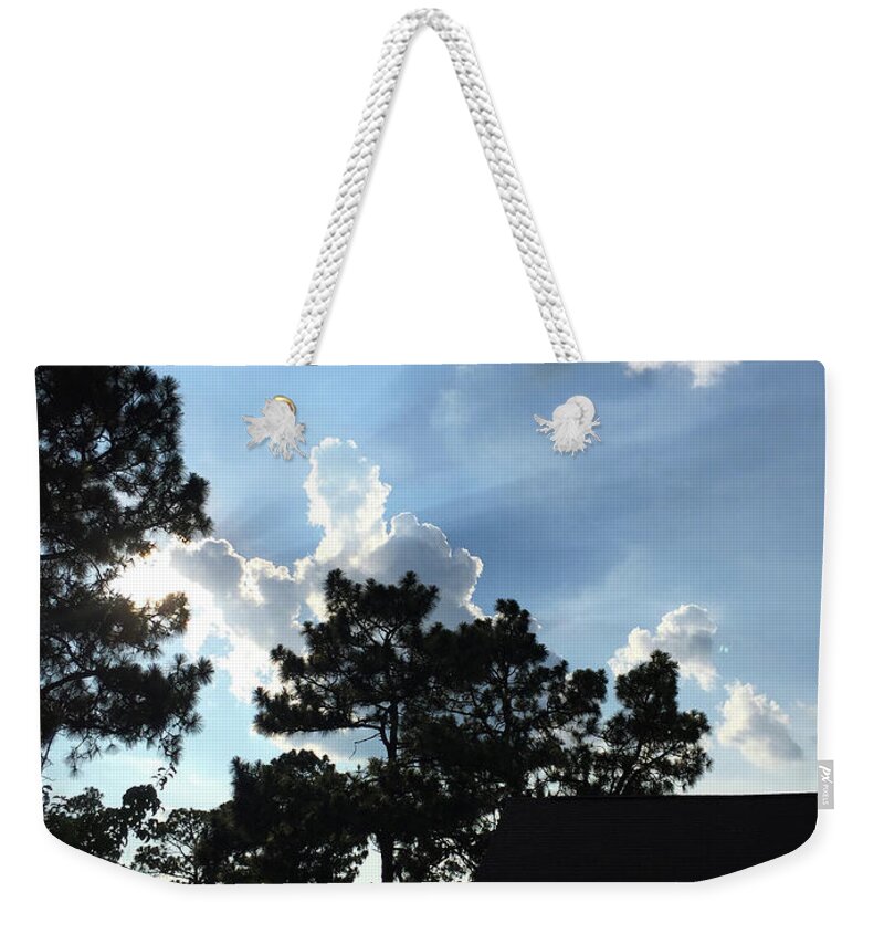Angel Weekender Tote Bag featuring the photograph Fourth of July Angel Cloud by Matthew Seufer
