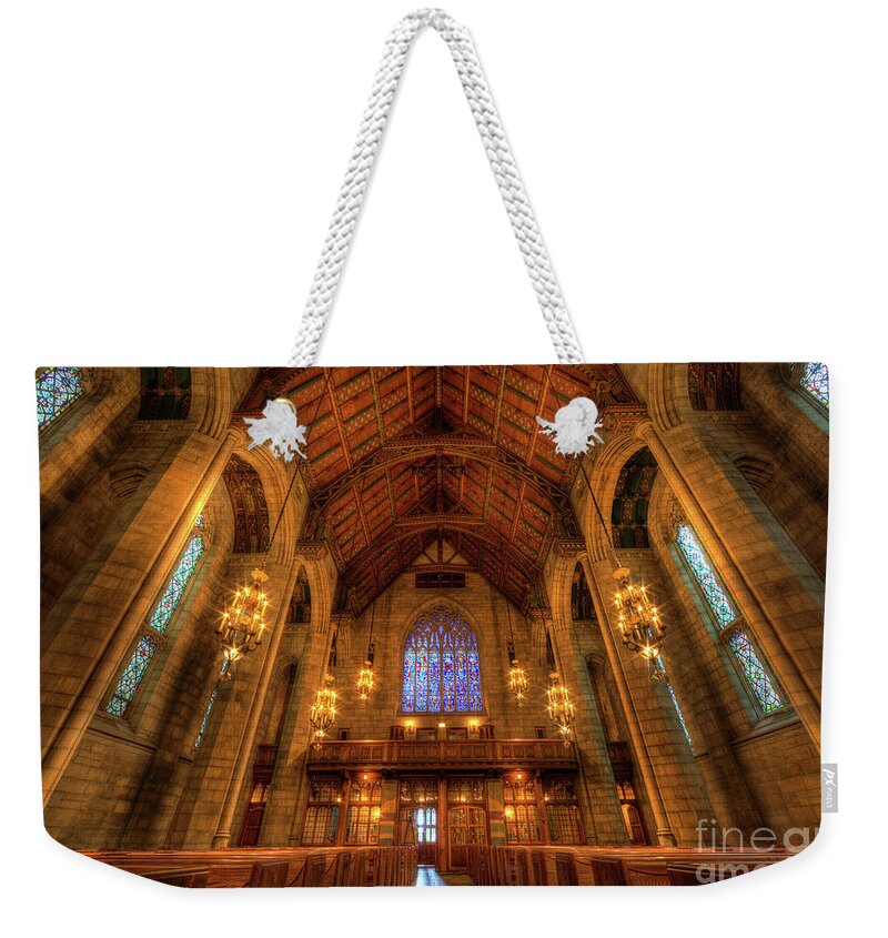 Architecture Weekender Tote Bag featuring the photograph Fourth Presbyterian Church Chicago III by Wayne Moran