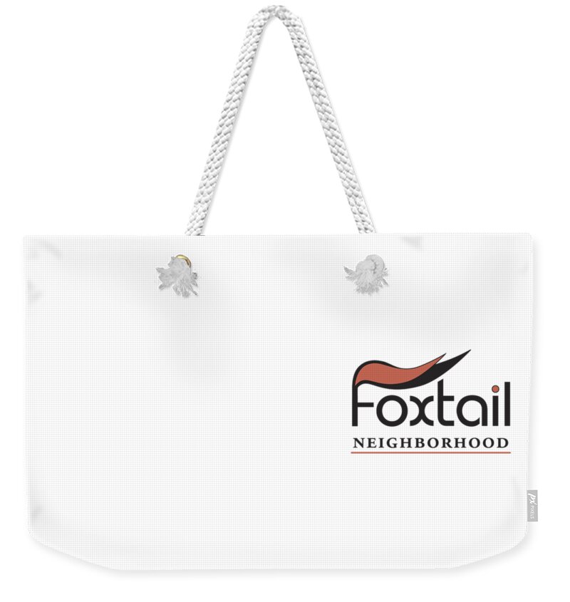  Weekender Tote Bag featuring the digital art Foxtail Logo by Arthur Fix