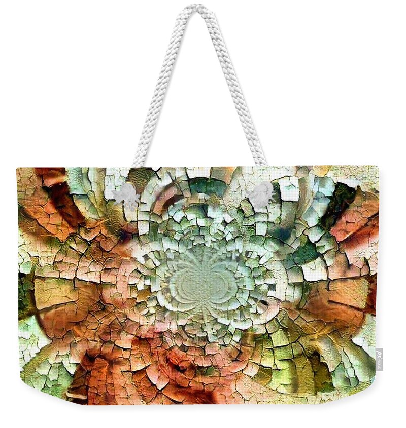 Stucco Weekender Tote Bag featuring the digital art Fractal abstract by Bruce Rolff