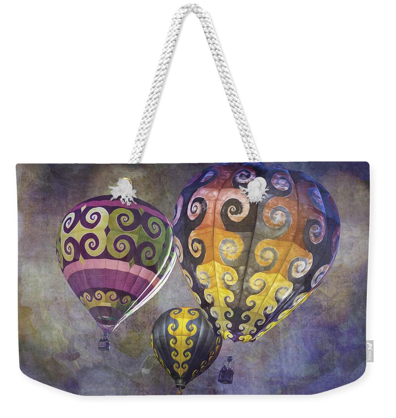 Gloria Caeli Weekender Tote Bag featuring the photograph Fractal Trio by Melinda Ledsome