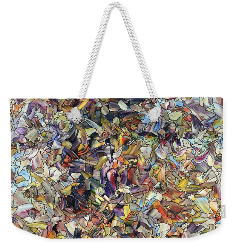 Animal Weekender Tote Bag featuring the painting Fragmented Horse by James W Johnson
