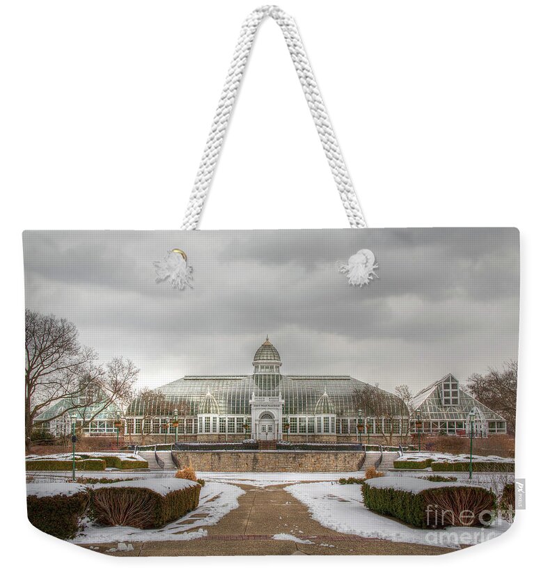 Botanical Gardens Weekender Tote Bag featuring the photograph Franklin Park Conservatory Winter by Sharon McConnell