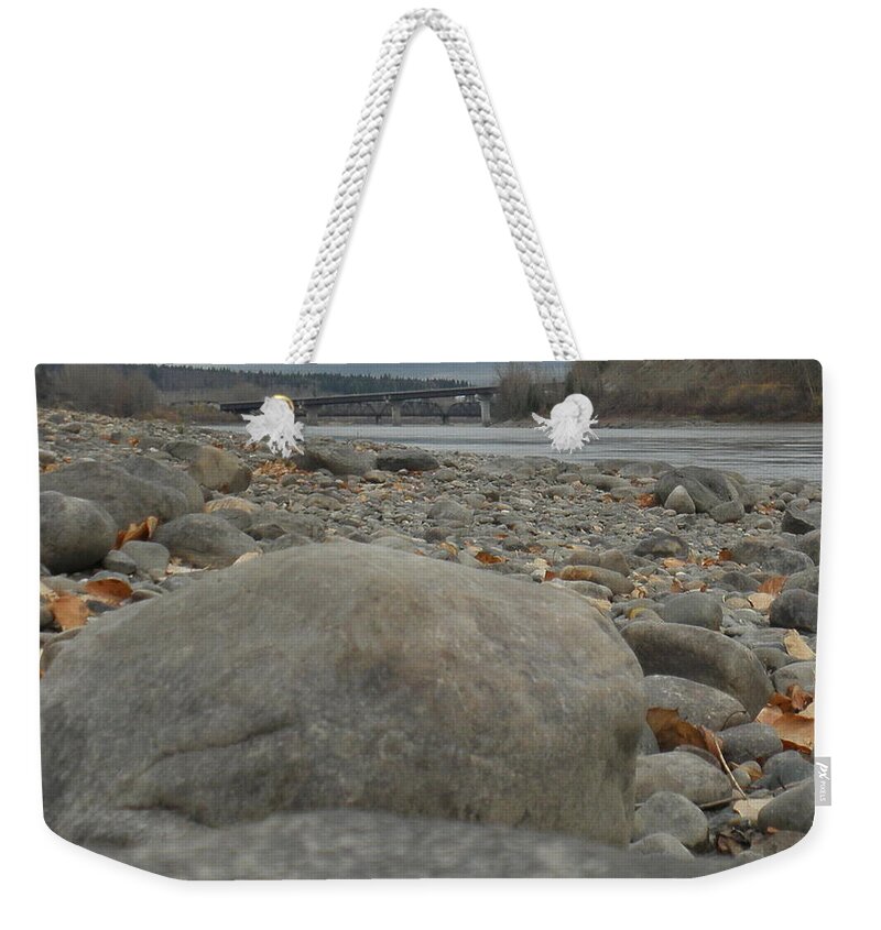 Fraser River Weekender Tote Bag featuring the photograph Fraser River by Vivian Martin