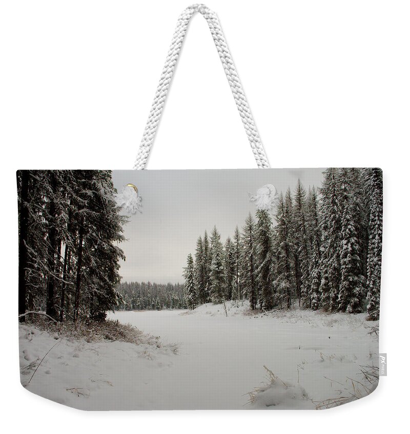 Frater Lake Weekender Tote Bag featuring the photograph Frater Lake by Troy Stapek