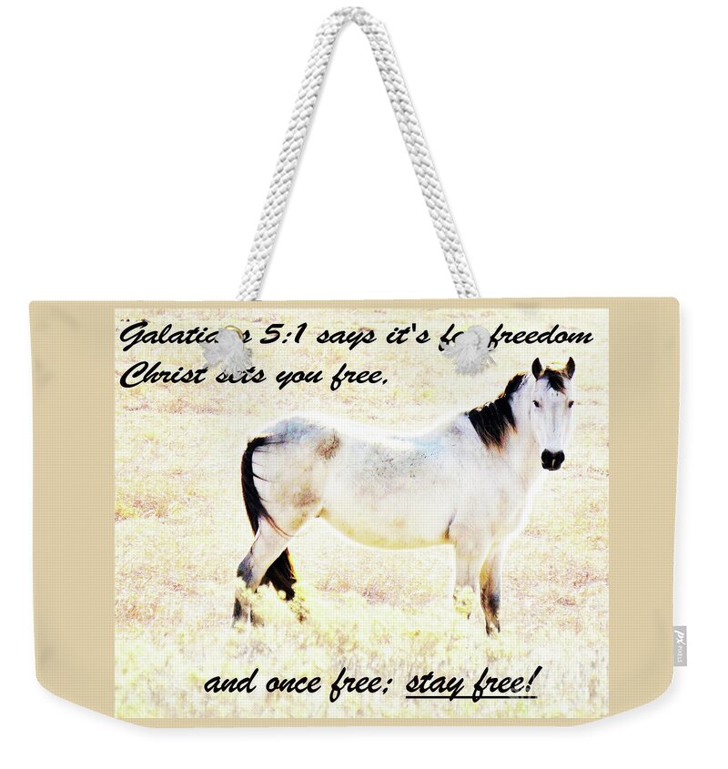 Horse Weekender Tote Bag featuring the photograph Freedom by Merle Grenz
