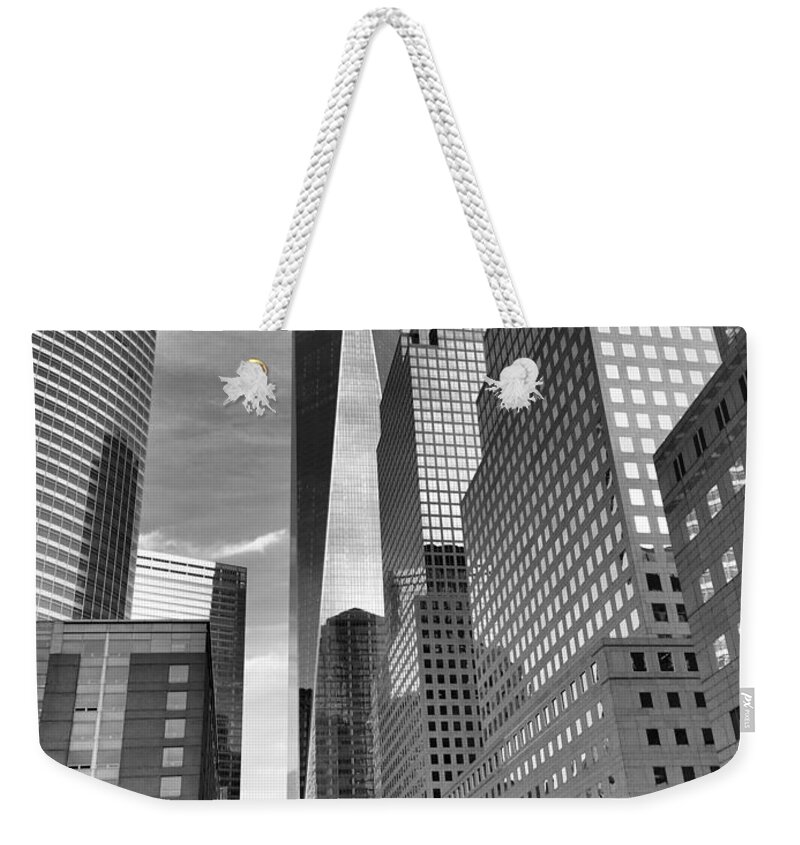 Freedom Tower Weekender Tote Bag featuring the photograph Freedom Tower by Joan Reese