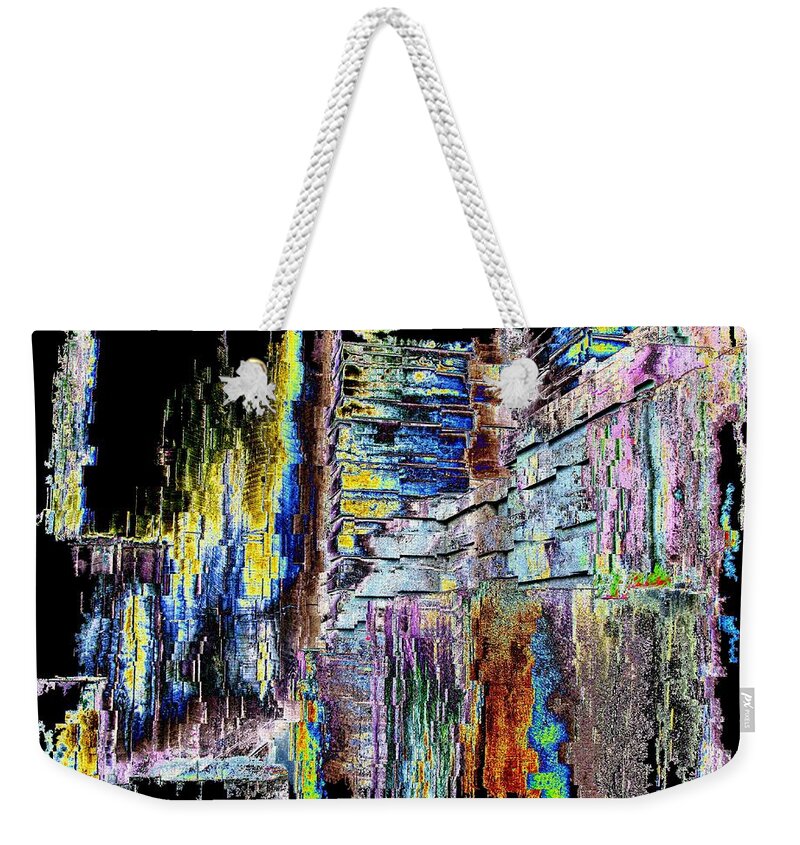 Abstract Weekender Tote Bag featuring the digital art Freeway Park 9 by Tim Allen