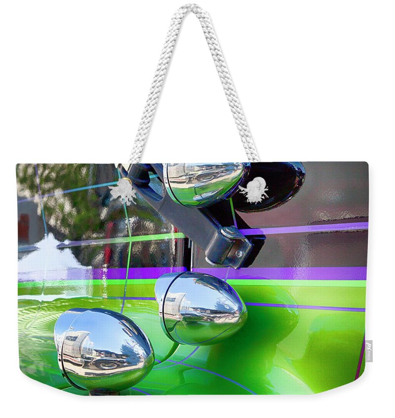Freightliner Weekender Tote Bag featuring the photograph Freightliner Abstract by Theresa Tahara