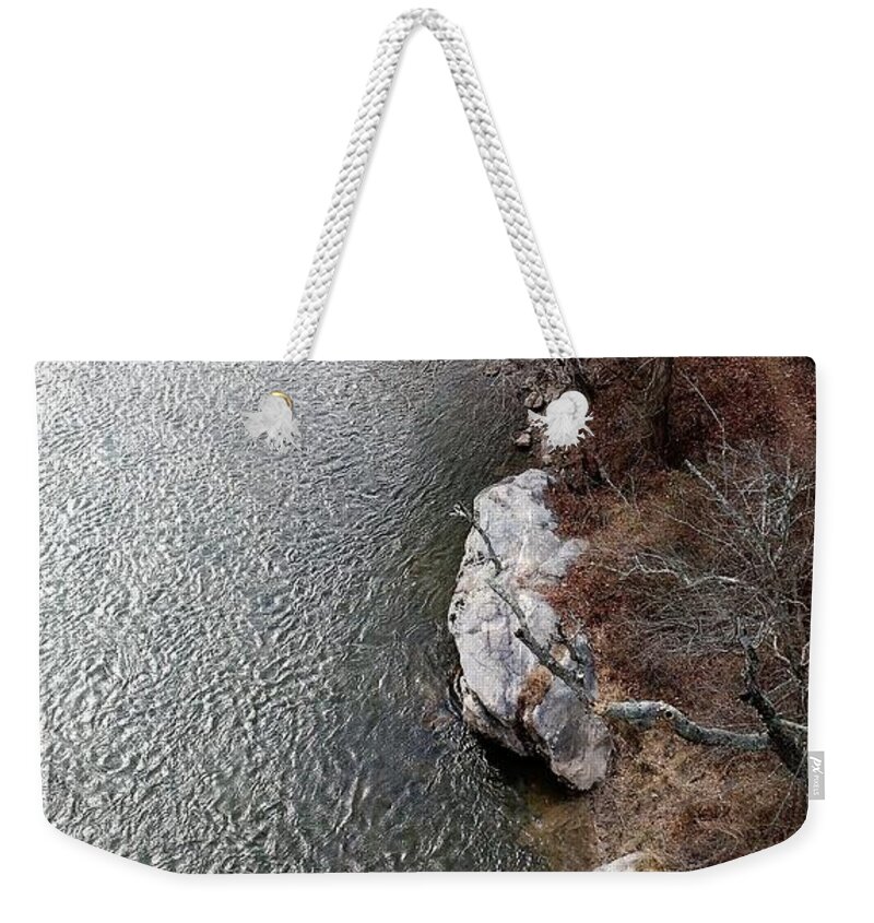 River Weekender Tote Bag featuring the photograph French Broad River by Anita Adams