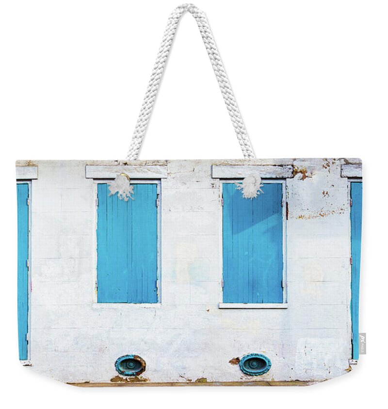 Architecture Weekender Tote Bag featuring the photograph French Quarter Facade Pano by Jerry Fornarotto