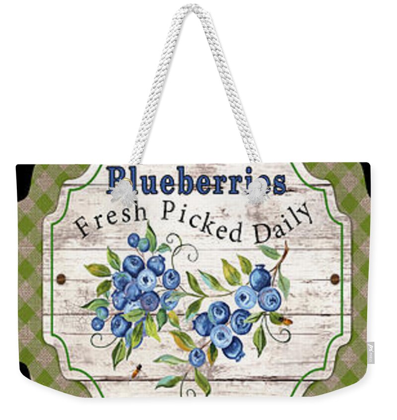 Orchard Weekender Tote Bag featuring the painting Fresh Fruit Trio--JP3756 by Jean Plout