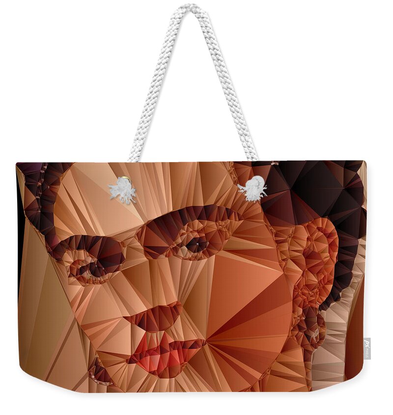 Rafael Salazar Weekender Tote Bag featuring the digital art Frida Kahlo by Rafael Salazar