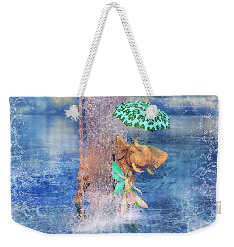 Waterfall Weekender Tote Bag featuring the photograph Friends by Betsy Knapp