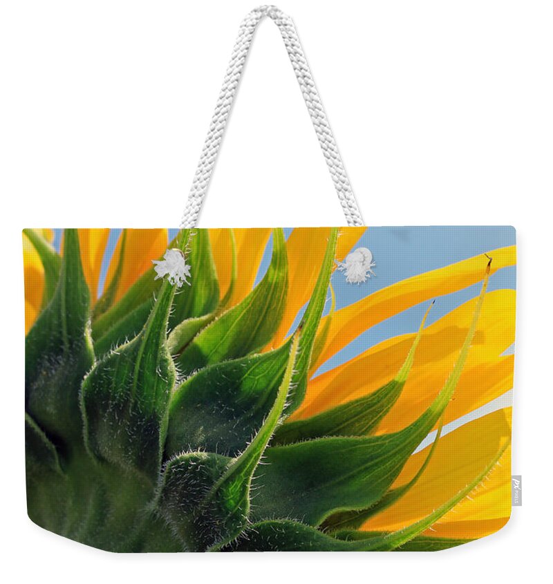 Flowers Weekender Tote Bag featuring the photograph From Behind by Christopher McKenzie
