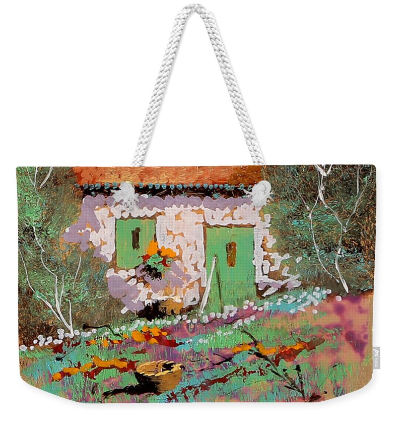 Jewelry Weekender Tote Bag featuring the painting Frontale by Guido Borelli
