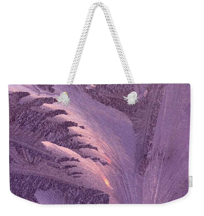 Frost Weekender Tote Bag featuring the photograph Frost Frosty Window by George Robinson