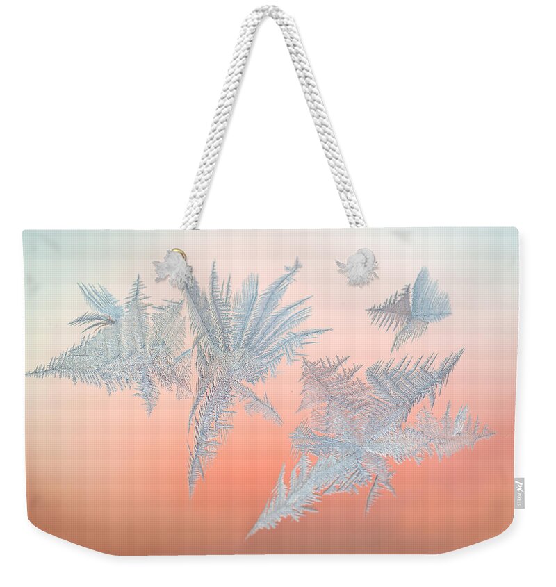 Abstract Weekender Tote Bag featuring the photograph Frozen Fractals 01 by Jakub Sisak