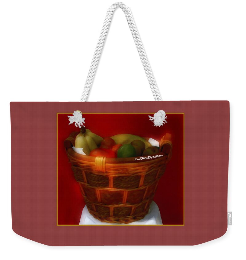 Art Weekender Tote Bag featuring the digital art Fruit Art 7 by Miss Pet Sitter