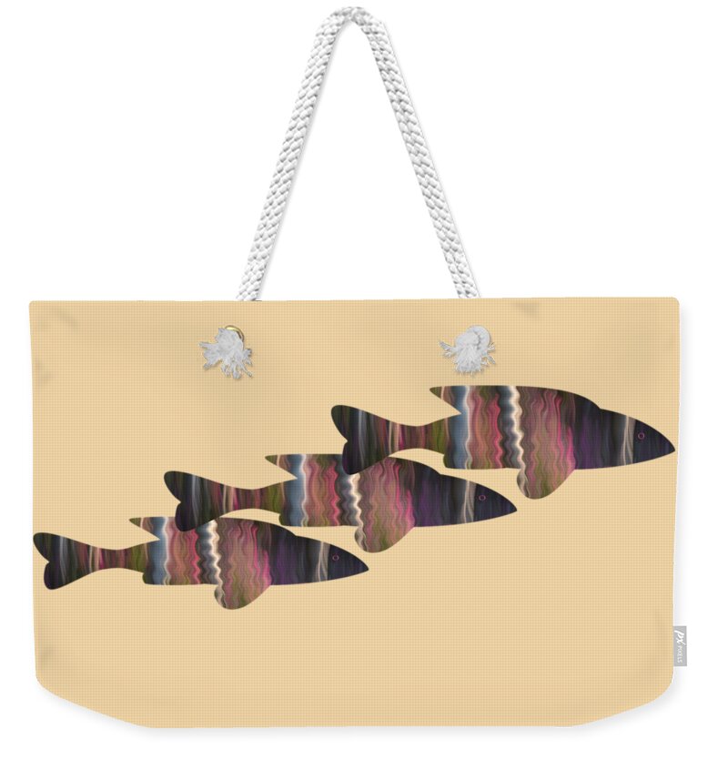 Fish Weekender Tote Bag featuring the photograph Fuchsia Trio by Whispering Peaks Photography