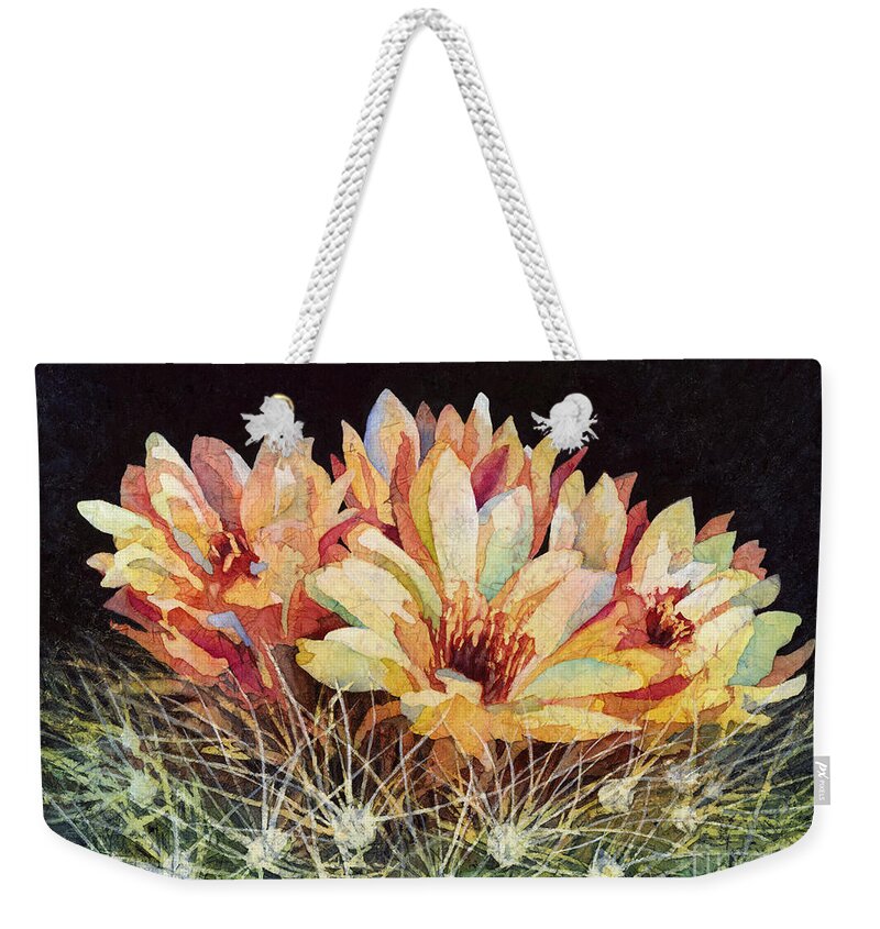 Barbed Weekender Tote Bag featuring the painting Full Bloom by Hailey E Herrera
