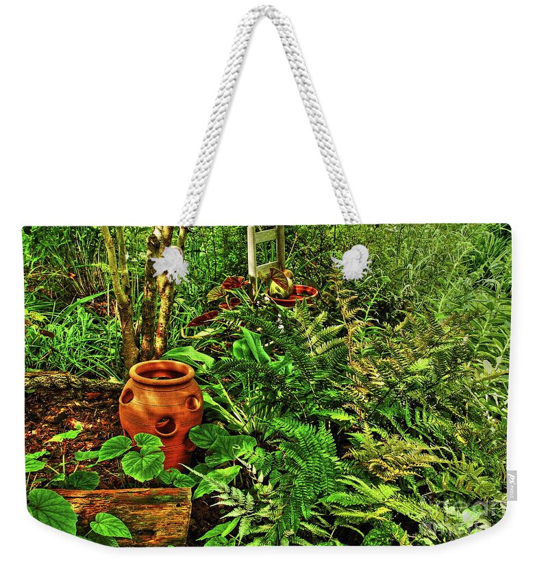 Ferns Weekender Tote Bag featuring the photograph Fully Present by Allen Nice-Webb
