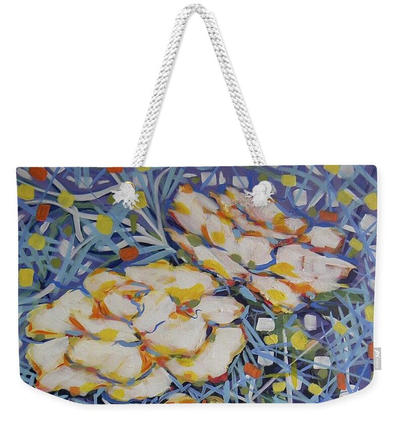 Flowers Weekender Tote Bag featuring the painting Fun Flowers by Jeanette Jarmon