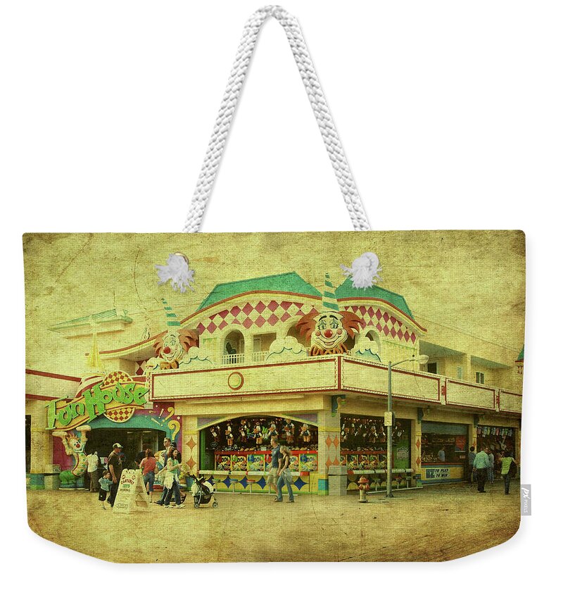Jersey Shore Weekender Tote Bag featuring the photograph Fun House - Jersey Shore by Angie Tirado