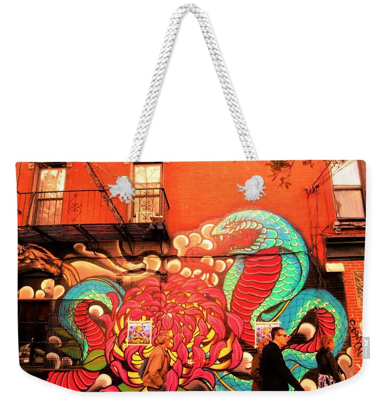 Fire Escape Weekender Tote Bag featuring the photograph Funky Brooklyn Fire Escape by Funkpix Photo Hunter