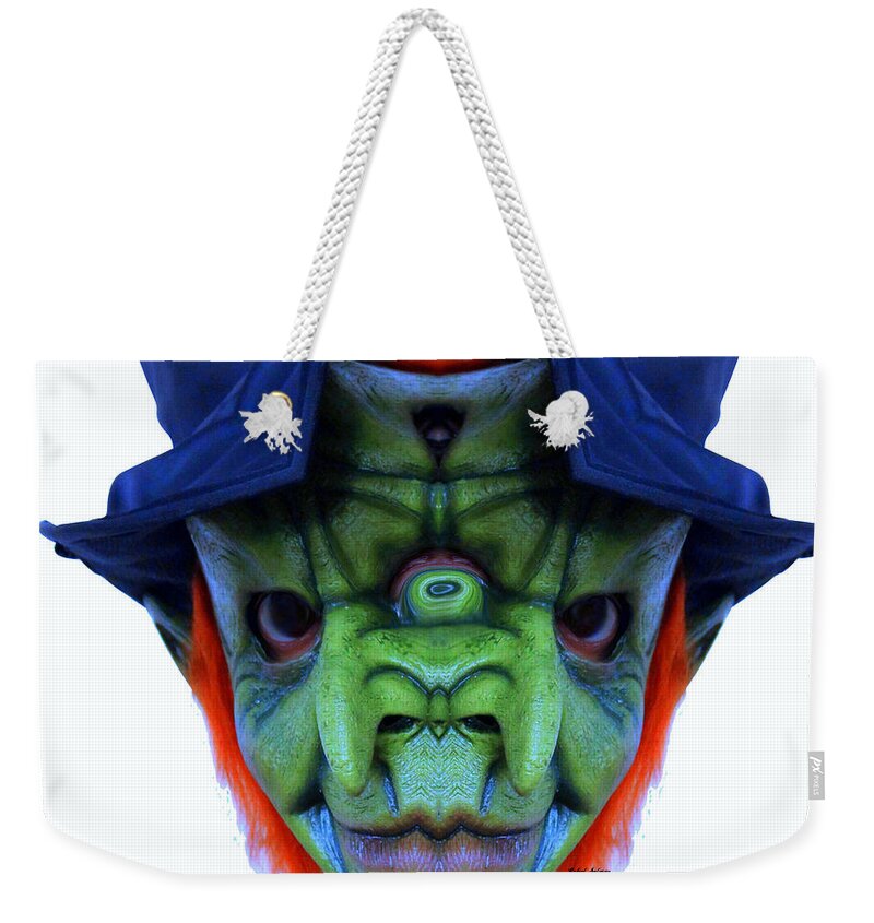  Weekender Tote Bag featuring the digital art Funky Witch by Rafael Salazar