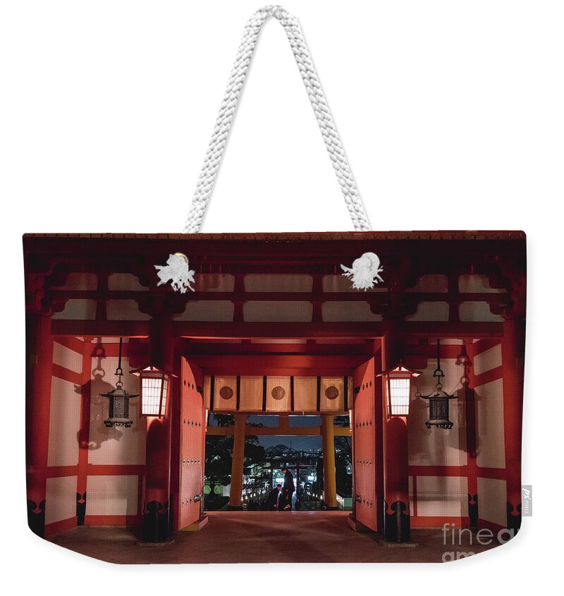 Shinto Weekender Tote Bag featuring the photograph Fushimi Inari Taisha, Kyoto Japan 2 by Perry Rodriguez