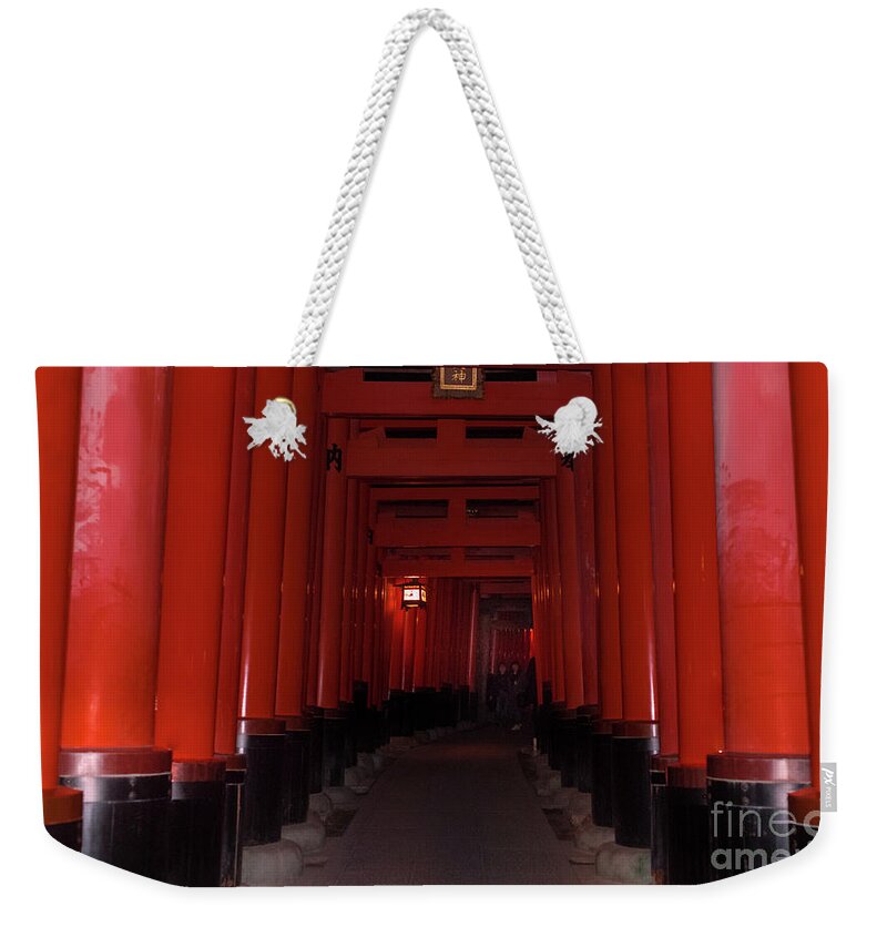 Columns Weekender Tote Bag featuring the photograph Fushimi Inari Taisha, Kyoto Japan 3 by Perry Rodriguez